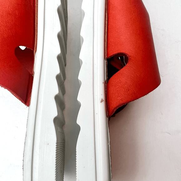 Intentionally Blank "This Is Our Other Line" Express Sandals Orange US 5.5/6 - Picture 6 of 8